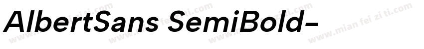 AlbertSans SemiBold字体转换